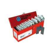 Precision Brand Products Size C 4" x 4" Stainless Steel Slotted Shim, 130 Piece Mini Assortment - Made In USA 42960